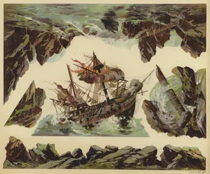 Shipwreck scene